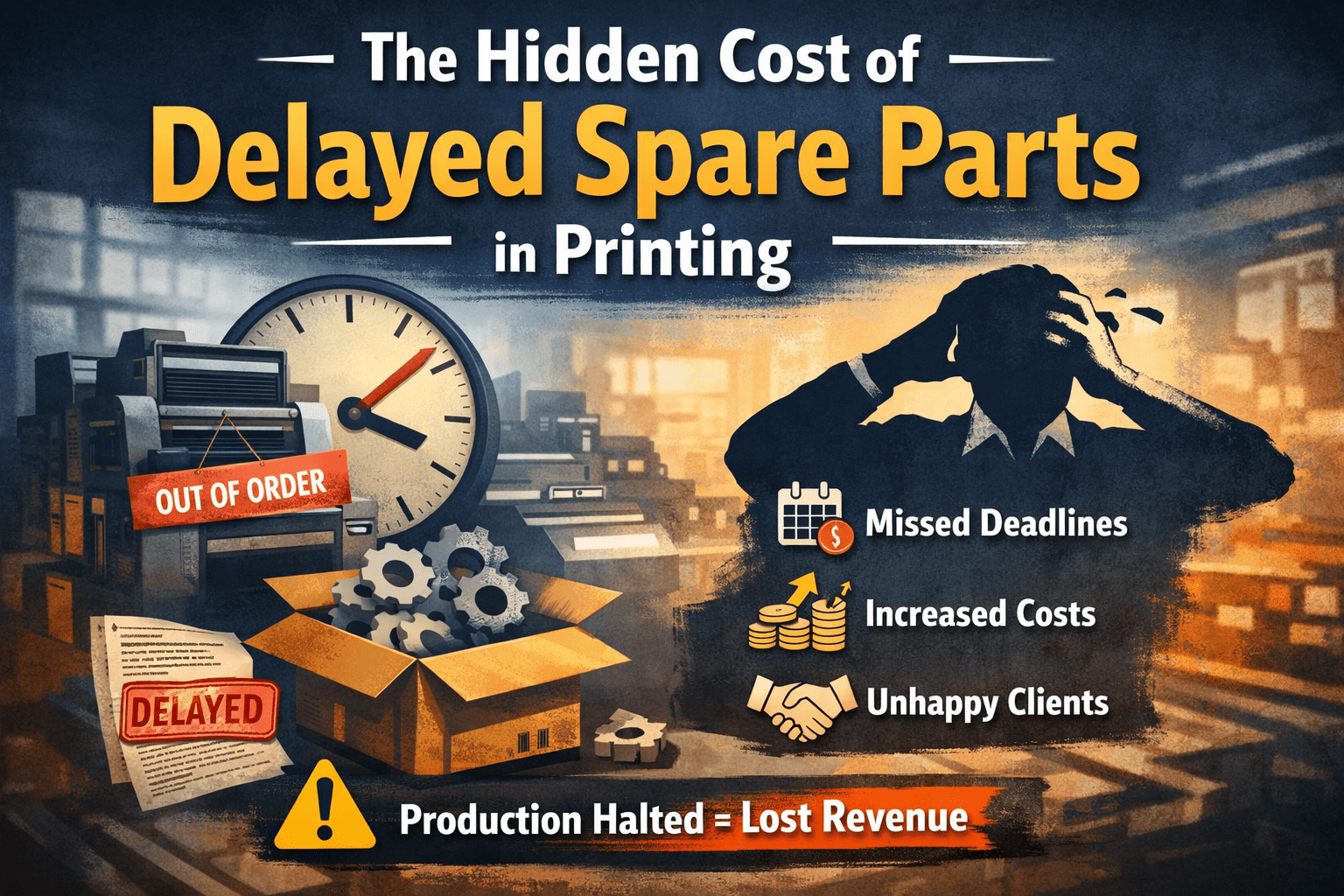 How Delayed Spare Parts Can Cripple Printing Operations And How Experts Solve It