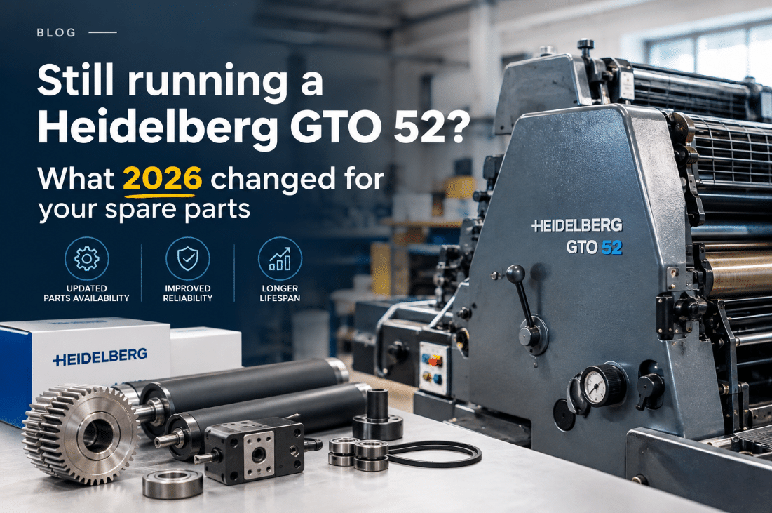 Still running a Heidelberg GTO 52? What 2026 changed for your spare parts