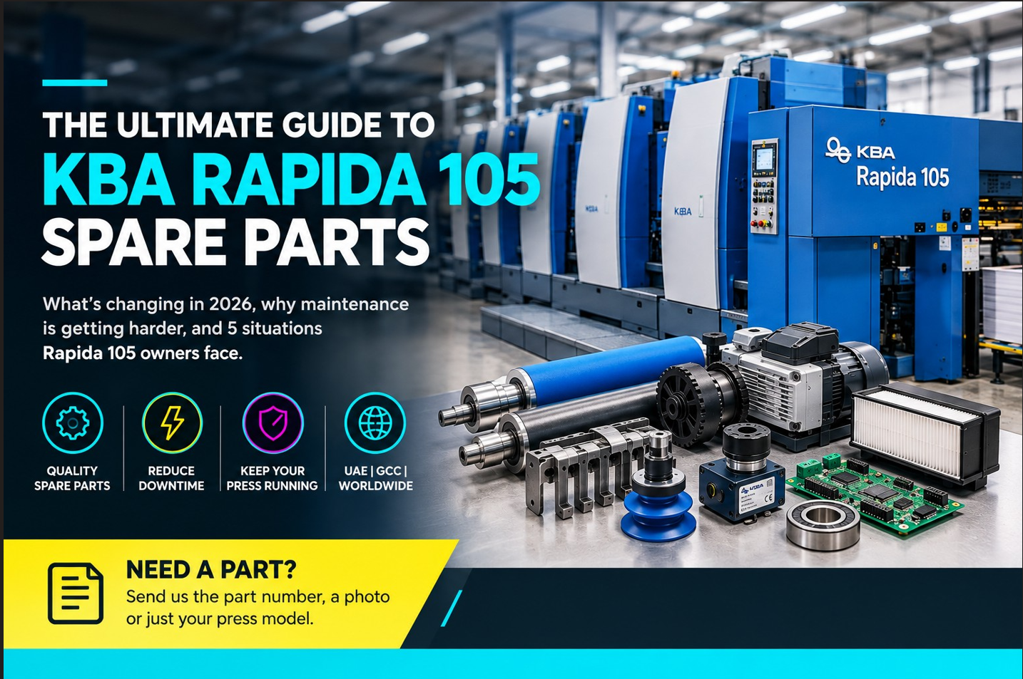 Fewer technicians, more downtime: KBA Rapida 105 spare parts planning for 2026